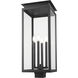 Nova 4 Light 26.75 inch Black Outdoor Post Mount Fixture