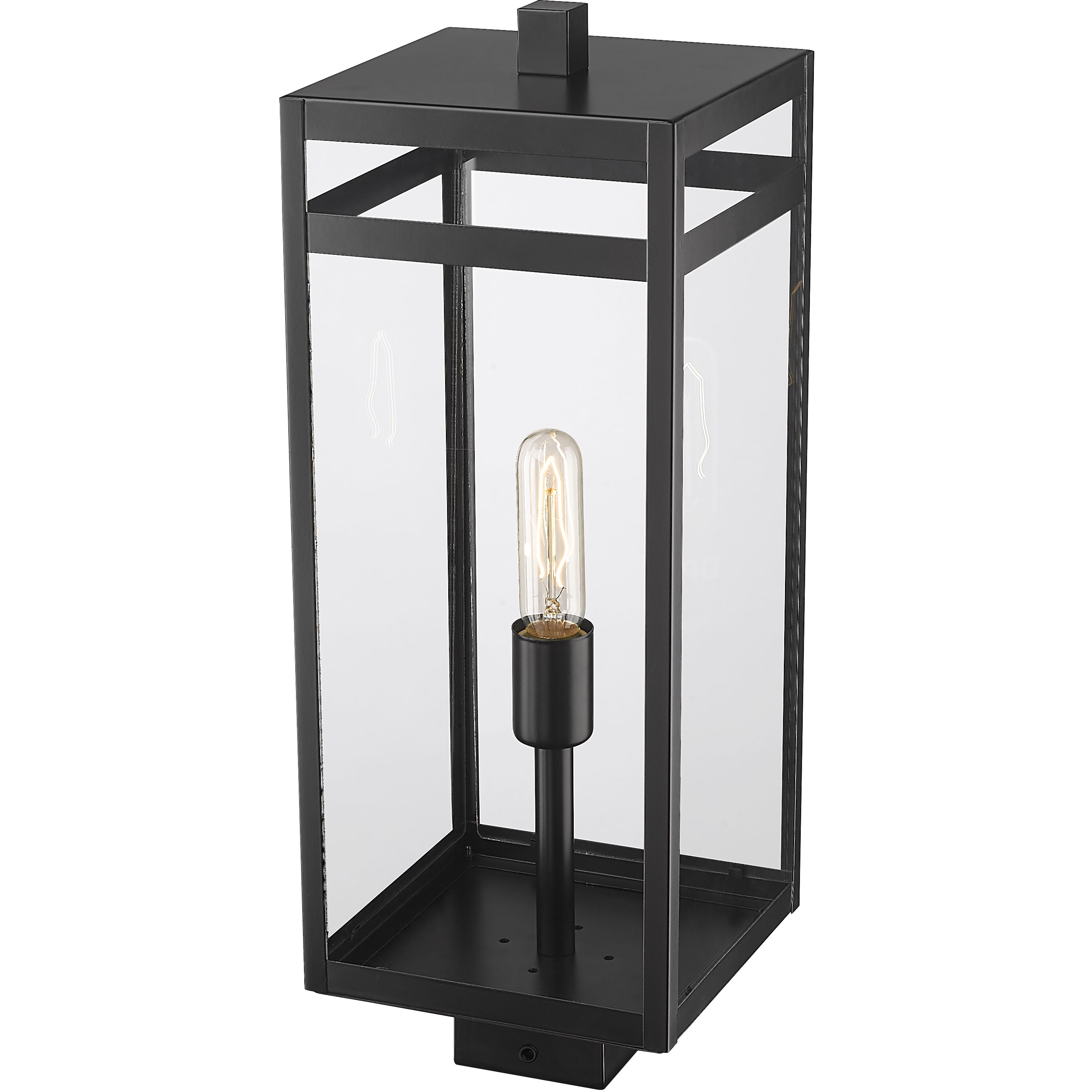 Nuri 1 Light 21 inch Black Outdoor Post Mount Fixture