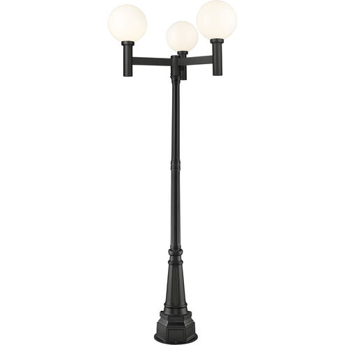 Laurent 3 Light 107.5 inch Black Outdoor Post Mounted Fixture