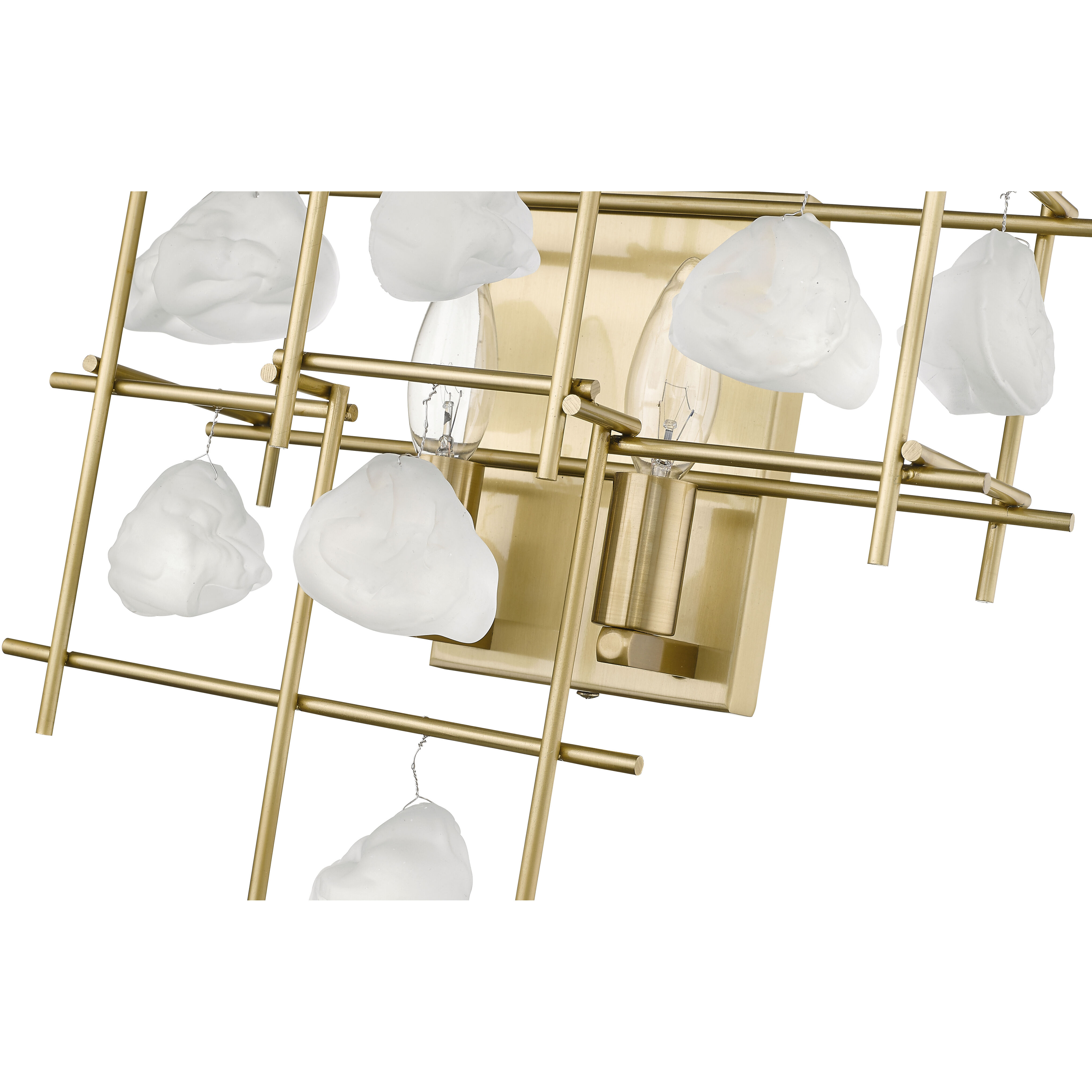 Garroway 2 Light 13.5 inch Aged Brass Wall Sconce Wall Light