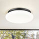 Soleil 1 Light 16 inch Matte Black Flush Mount Ceiling Light