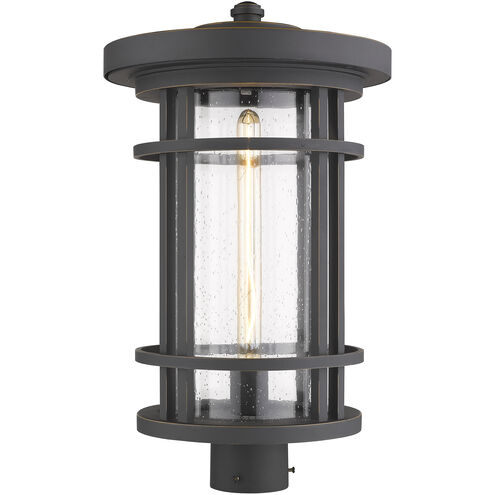 Jordan 1 Light 20.25 inch Oil Rubbed Bronze Outdoor Post Mount Fixture in 11