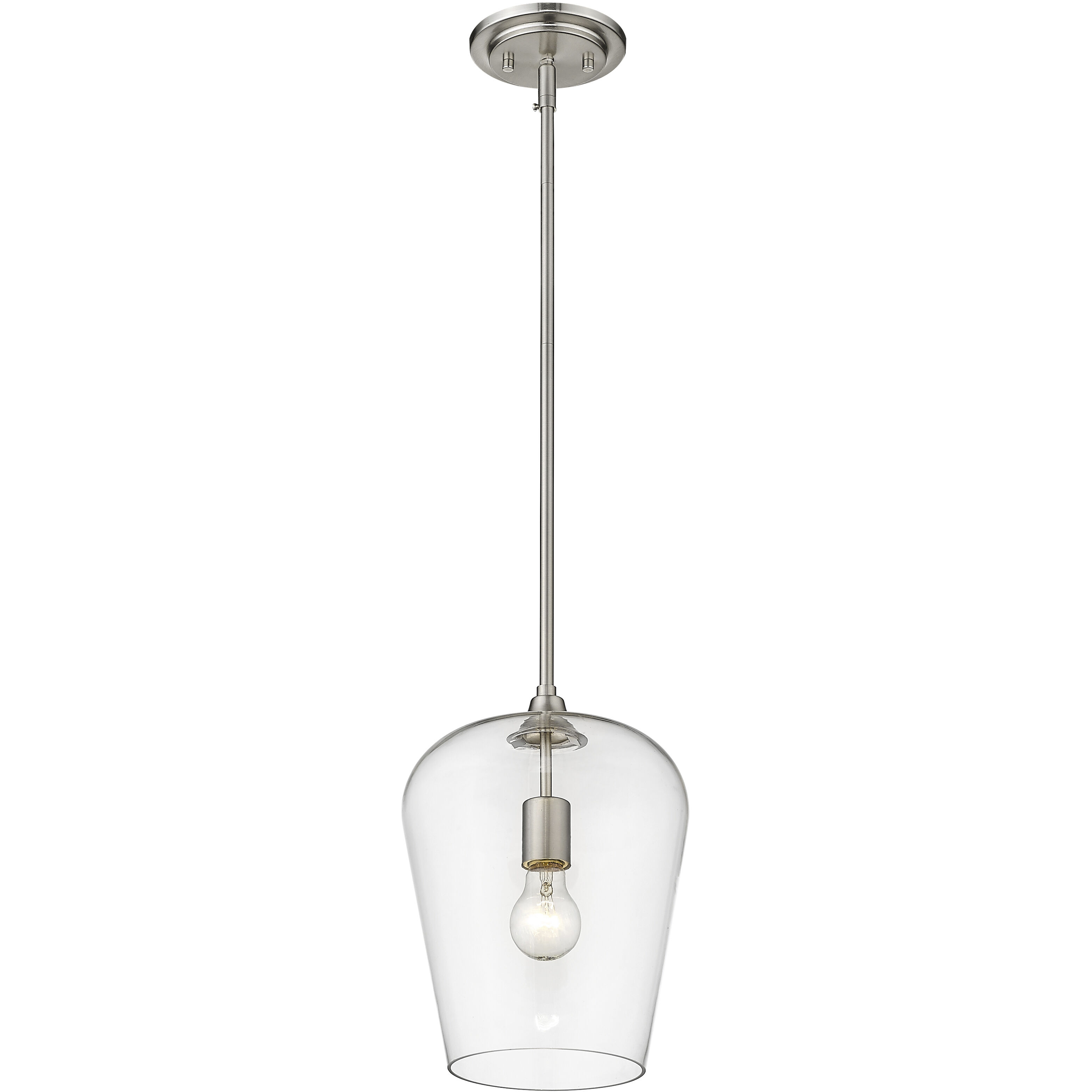 Joliet 1 Light 9 inch Brushed Nickel Pendant Ceiling Light