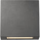 Quadrate LED 9.25 inch Black Outdoor Wall Light