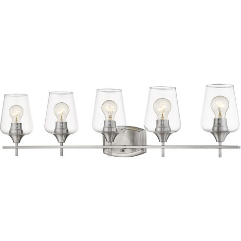 Joliet 5 Light 38 inch Brushed Nickel Vanity Wall Light