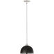 Landry 1 Light 10 inch Matte Black and Chrome Pendant Ceiling Light