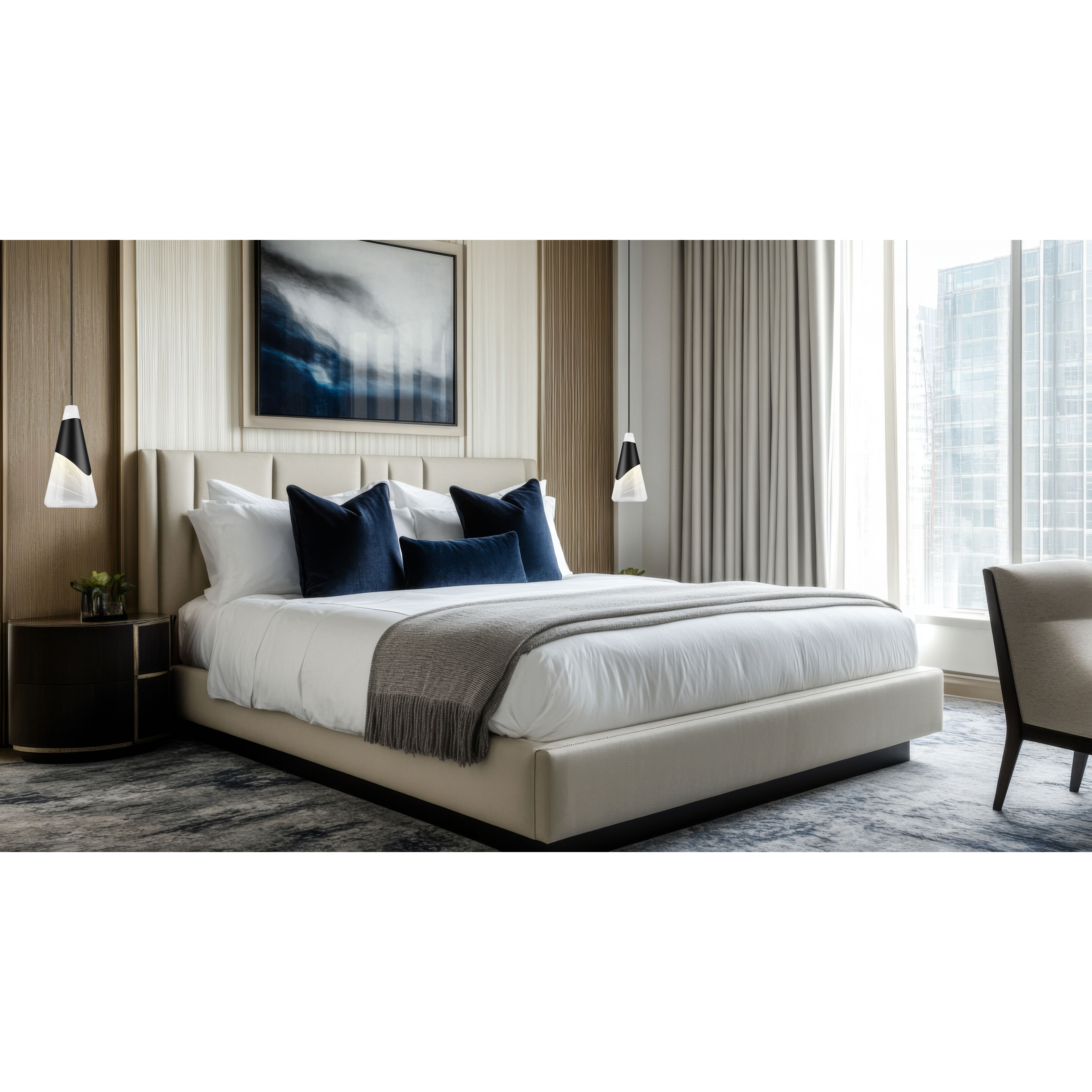 Aimie 1 Light 7 inch Matte Black Pendant Ceiling Light