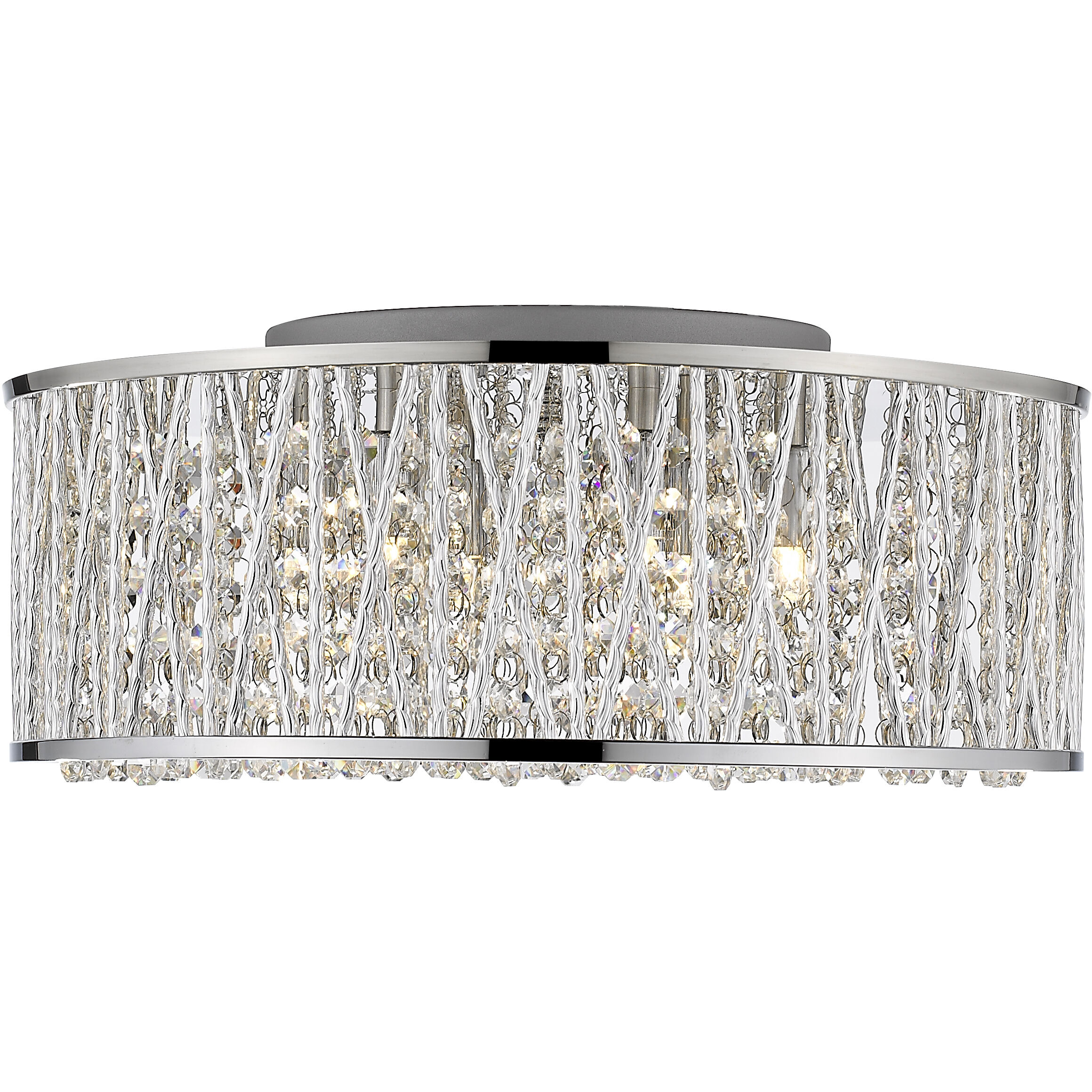 Terra 6 Light 15.75 inch Chrome Flush Mount Ceiling Light in 5.5