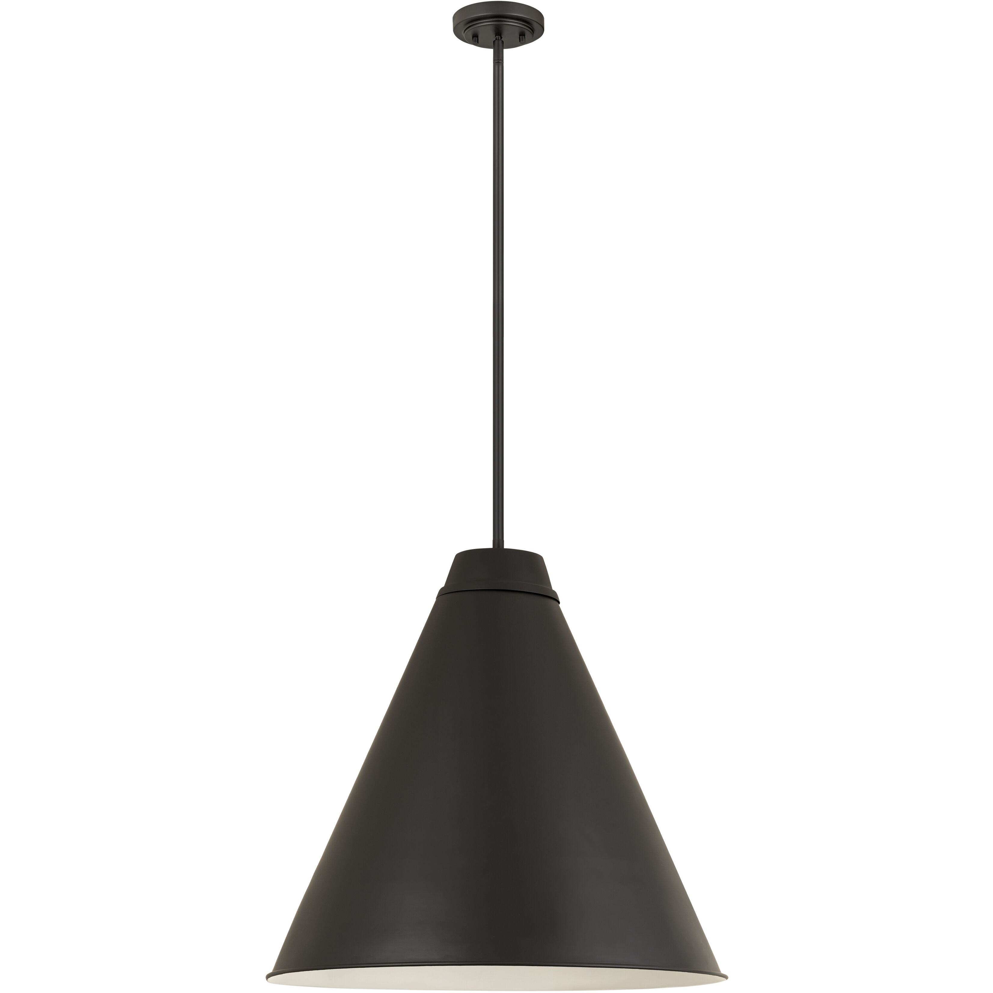 Eaton 1 Light 24 inch Matte Black Pendant Ceiling Light