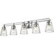 Lyna 5 Light 38.75 inch Chrome Vanity Wall Light