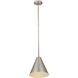 Eaton 1 Light 12 inch Brushed Nickel Pendant Ceiling Light