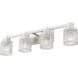 Jacqueline 4 Light 31.5 inch Brushed Nickel Bathroom Vanity Wall Light