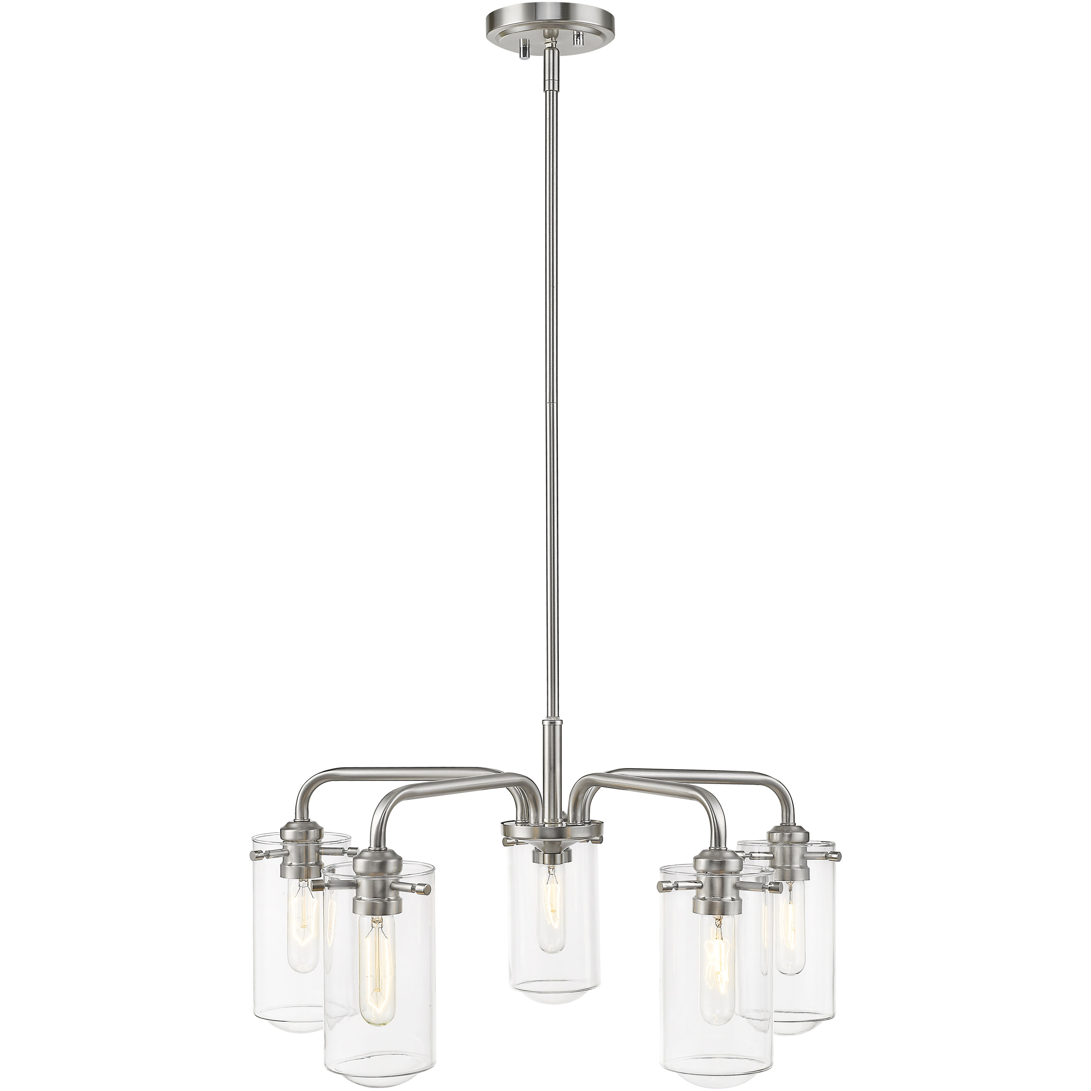 Delaney 5 Light 24 inch Brushed Nickel Chandelier Ceiling Light