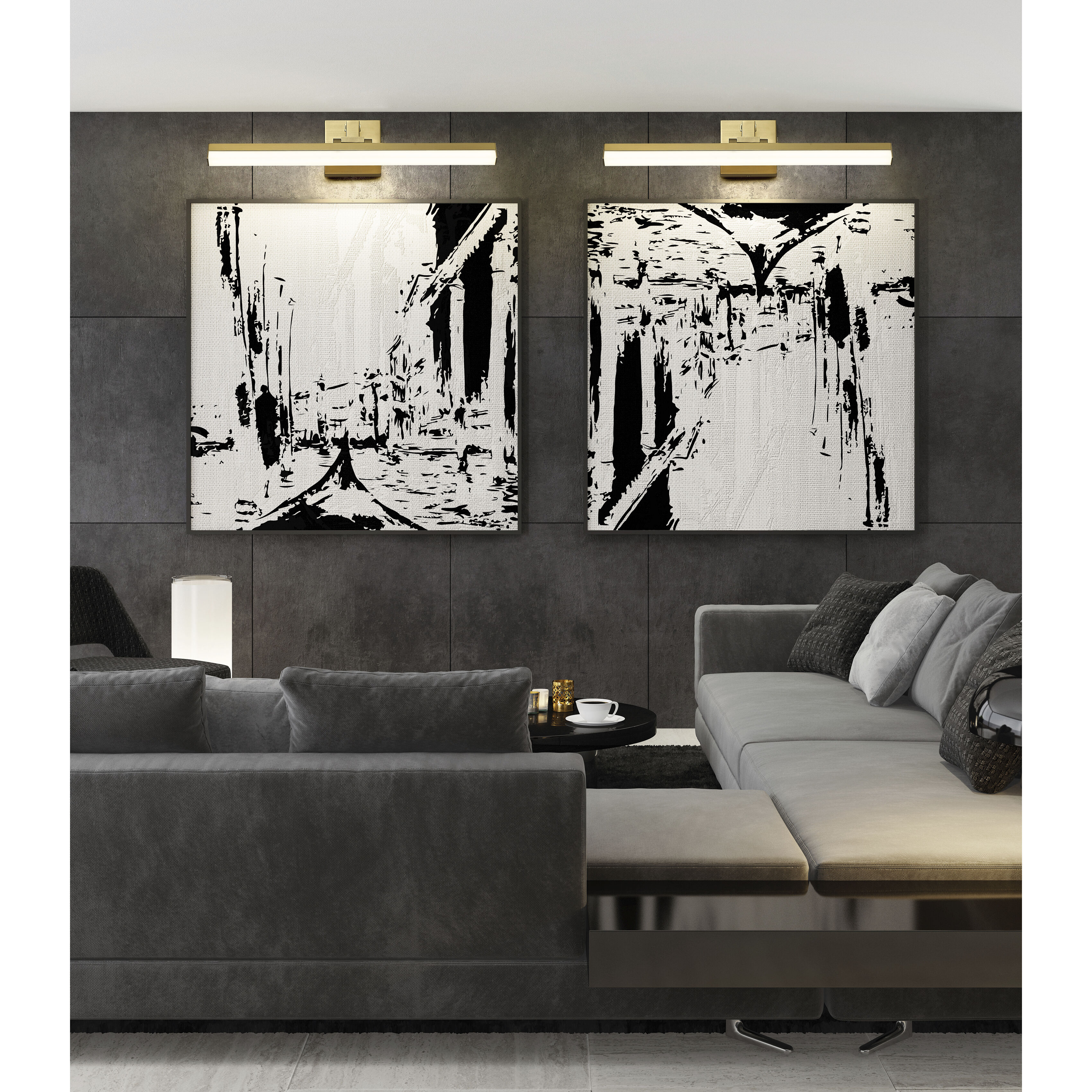 Liam LED 25 inch Modern Gold Vanity Wall Light