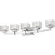 Rubicon 5 Light 36 inch Chrome Vanity Wall Light in G9