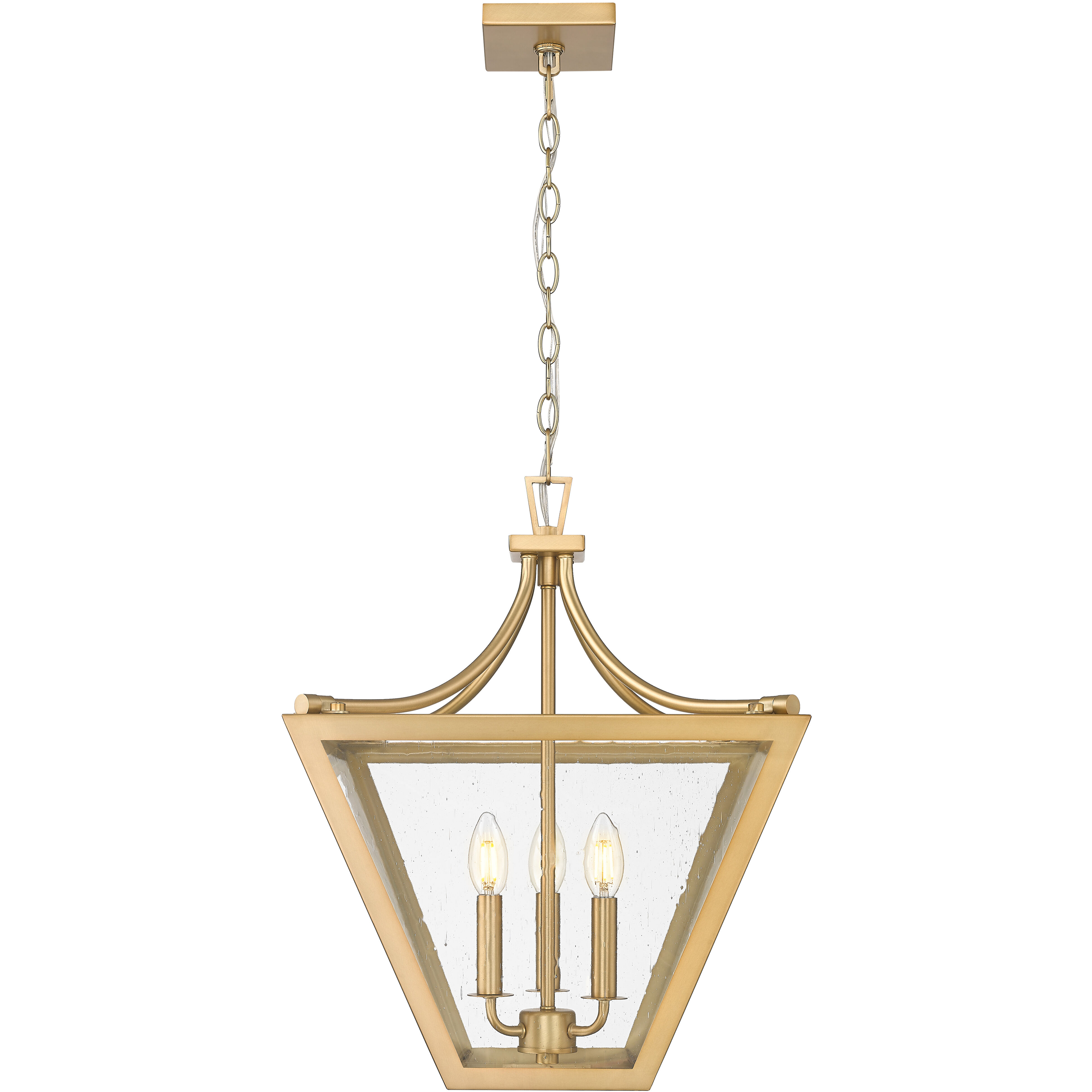 Montalcino 3 Light 16 inch Rubbed Brass Chandelier Ceiling Light