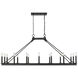 Barclay 16 Light 56 inch Matte Black Linear Chandelier Ceiling Light
