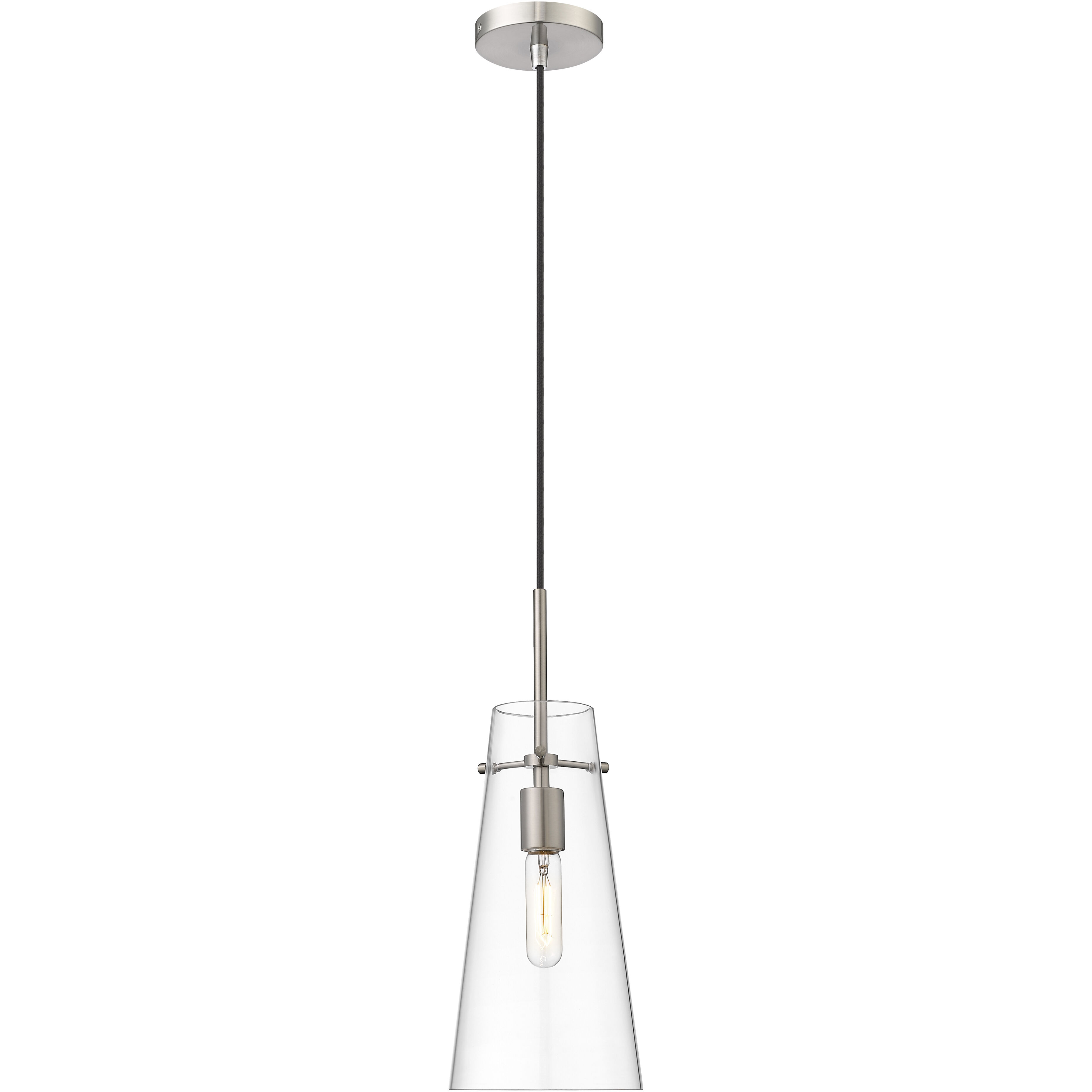Kira 1 Light 6.5 inch Brushed Nickel Pendant Ceiling Light
