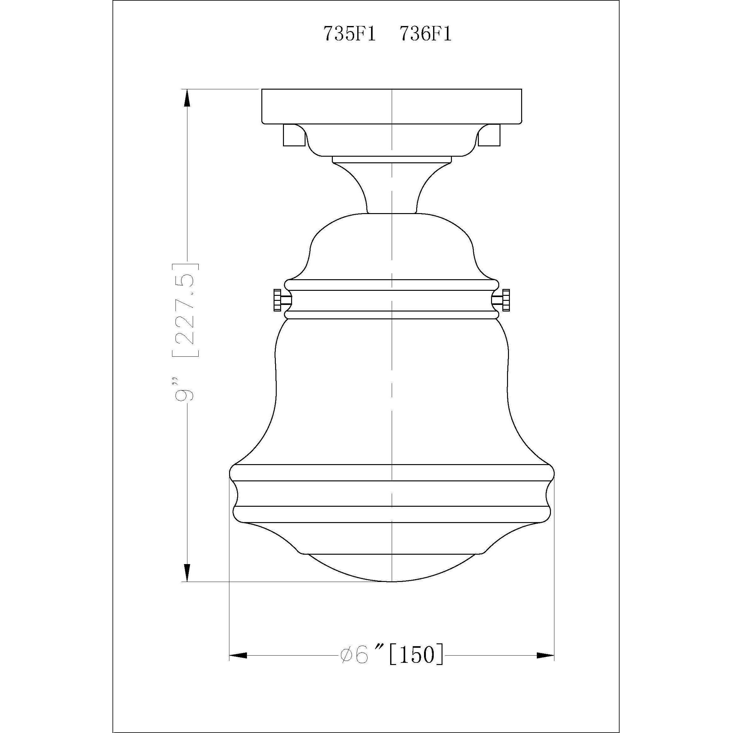 Vaughn 1 Light 6 inch Matte Black Flush Mount Ceiling Light