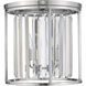 Monarch 3 Light 14 inch Chrome Flush Mount Ceiling Light in 10