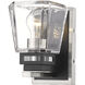 Jackson 1 Light 4.75 inch Brushed Nickel and Matte Black Wall Sconce Wall Light