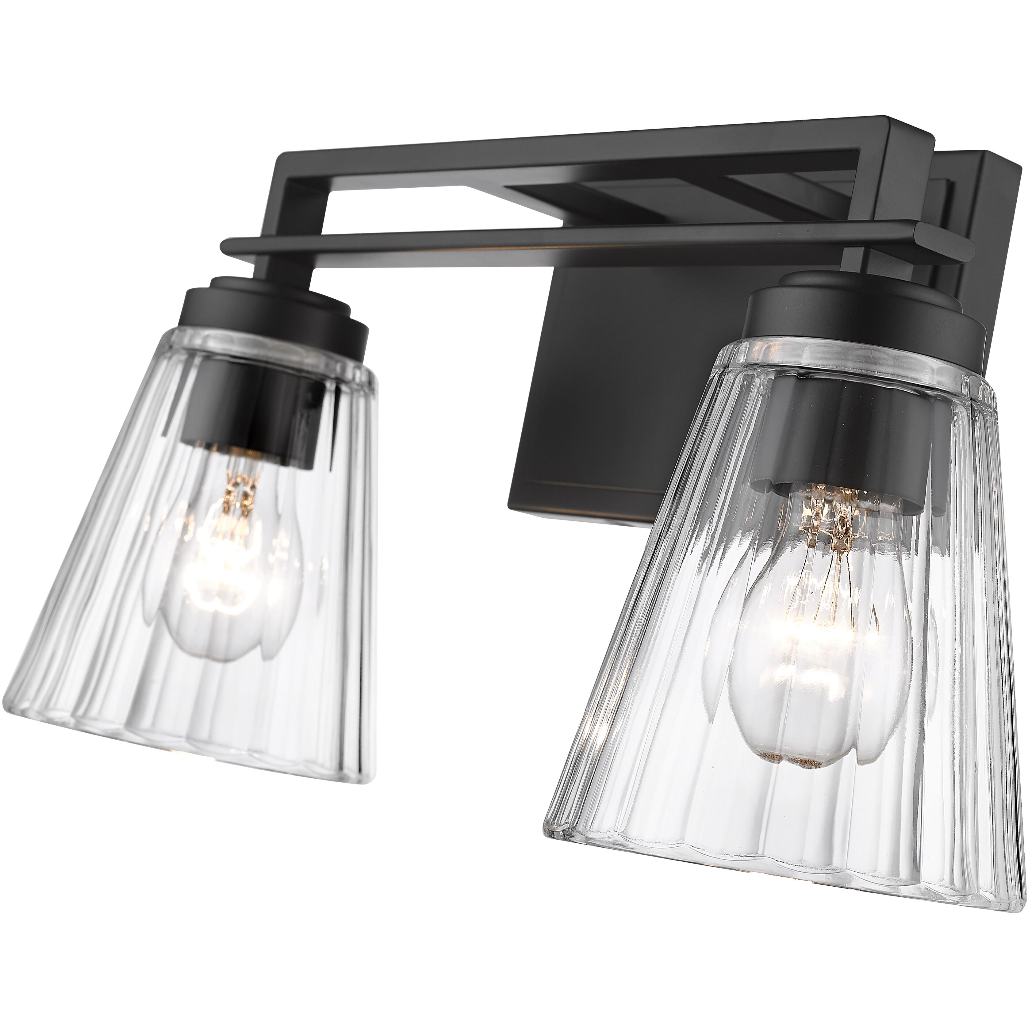 Lyna 2 Light 16 inch Matte Black Vanity Wall Light