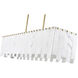 Viviana 7 Light 49 inch Rubbed Brass Linear Chandelier Ceiling Light