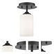Bordeaux 1 Light 5.5 inch Bronze Flush Mount Ceiling Light