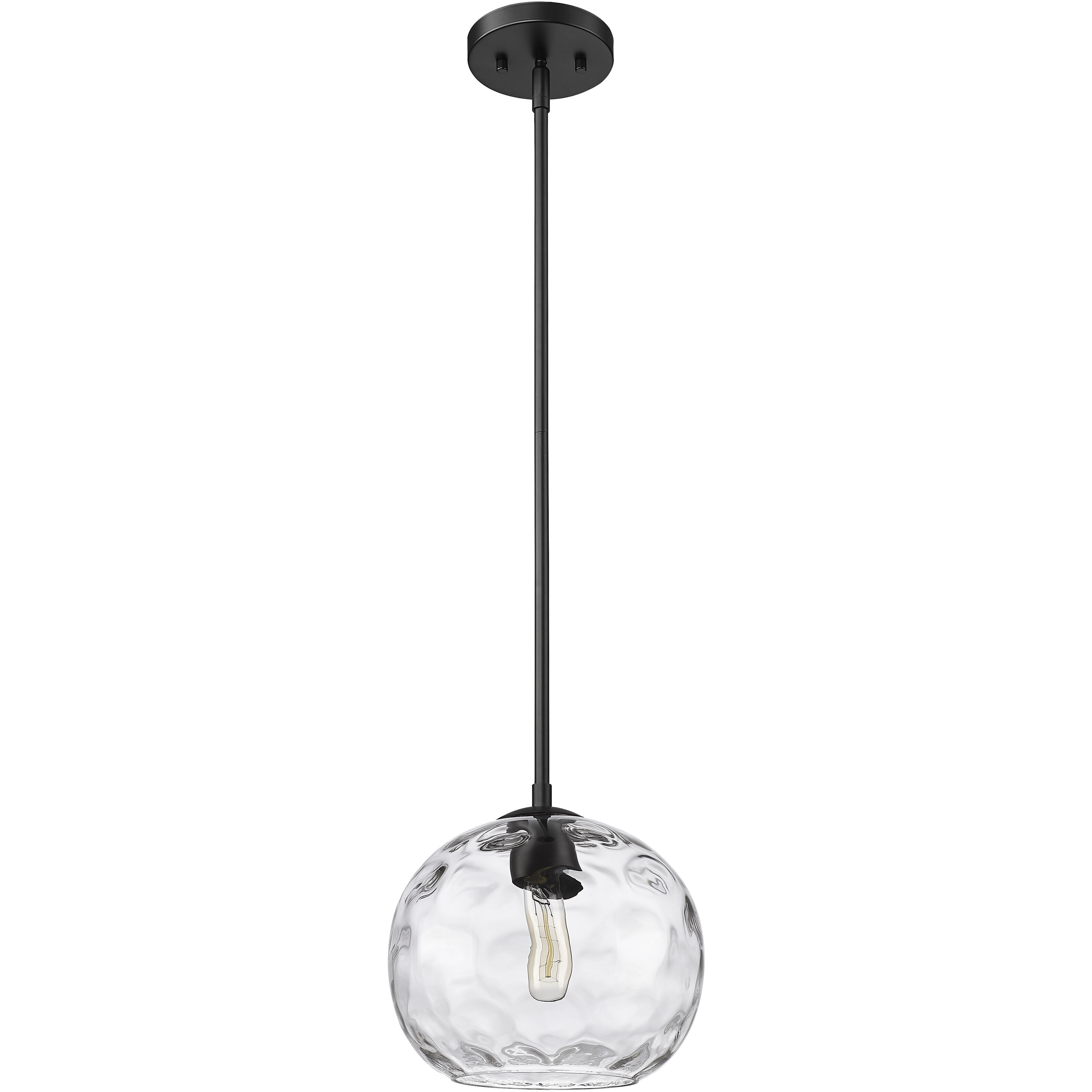 Chloe 1 Light 10 inch Matte Black Pendant Ceiling Light