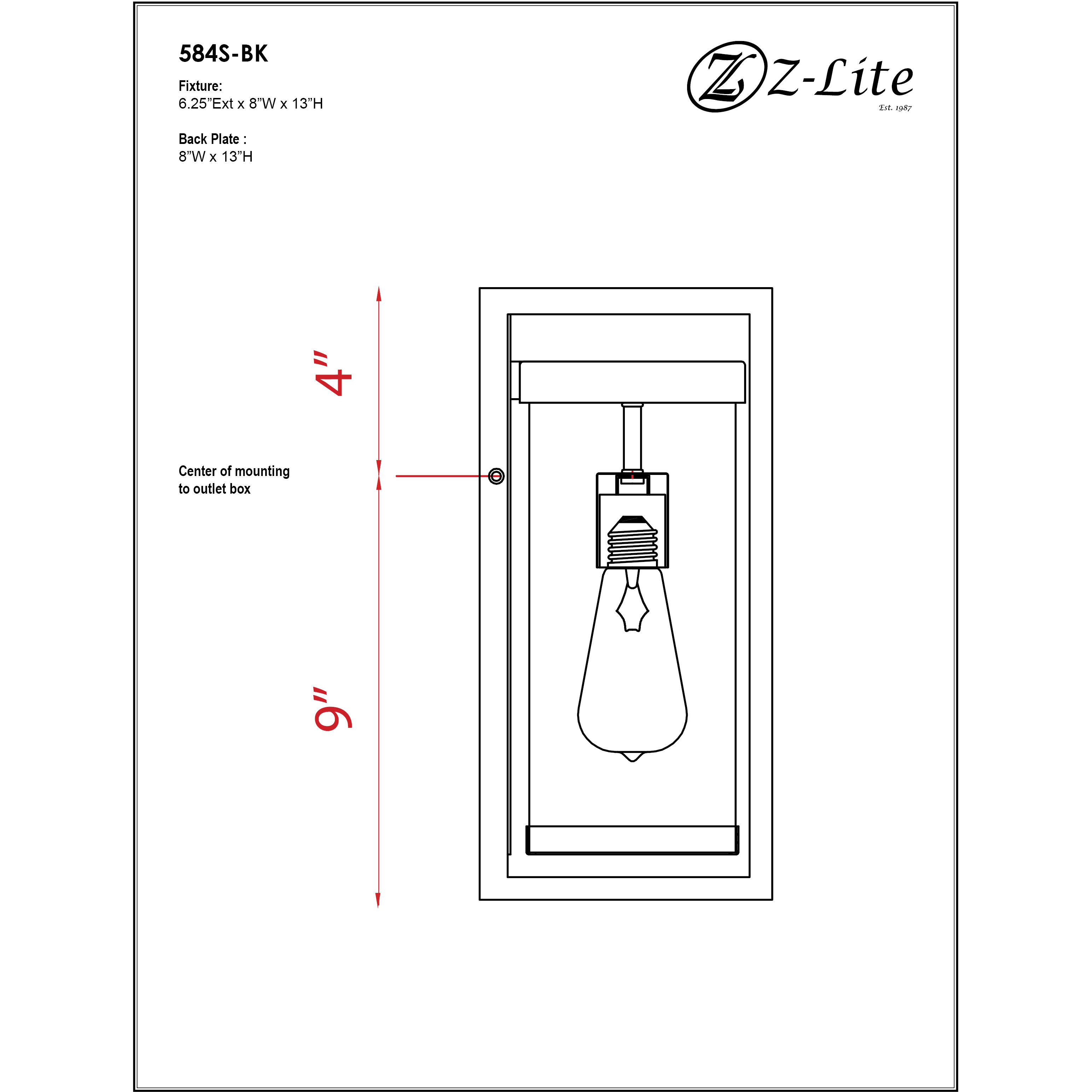 Dunbroch 1 Light 13 inch Black Outdoor Wall Light