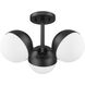 Realm Sphere 3 Light 17.25 inch Matte Black Semi Flush Mount Ceiling Light