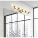 Joliet 5 Light 38.25 inch Burnished Brass Bathroom Vanity Wall Light