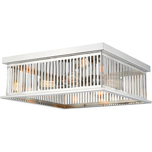 Camellia 4 Light 18 inch Polished Nickel Flush Mount Ceiling Light in Polished Nickel Steel