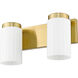 Burk 2 Light 13.75 inch Luxe Gold Bath Vanity Light Wall Light