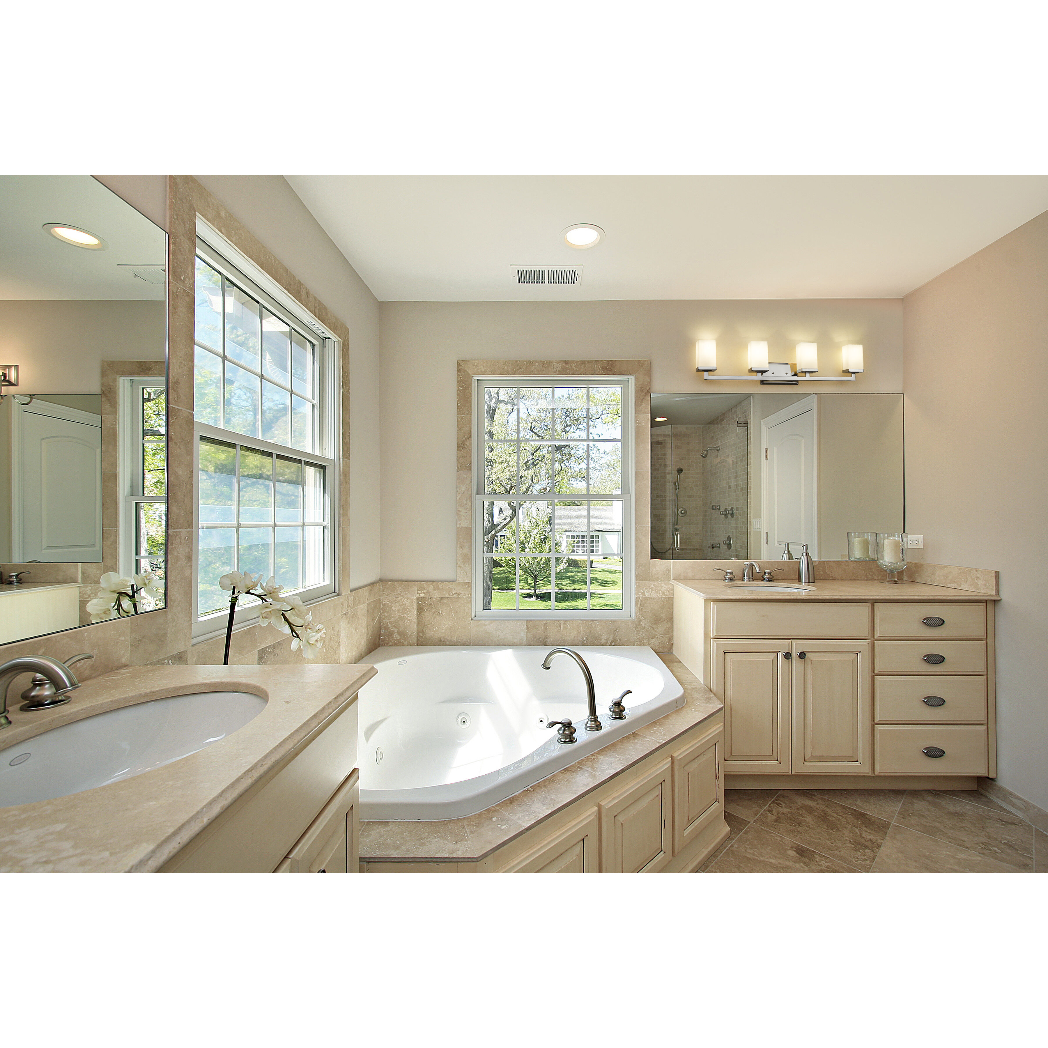 Tidal 4 Light 33.25 inch Chrome Vanity Wall Light