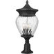 Davina 4 Light 27.25 inch Black Outdoor Pier Mounted Fixture in G9