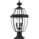 Westover 3 Light 22.25 inch Black Outdoor Pier Mounted Fixture