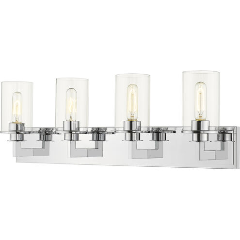 Savannah 4 Light 31.5 inch Chrome Vanity Wall Light