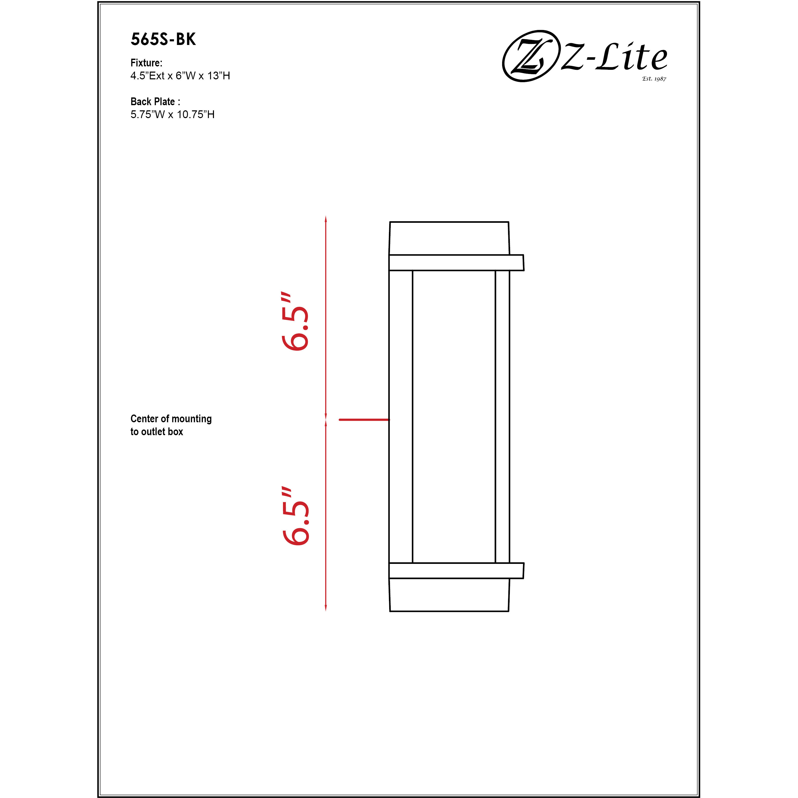 Fallow 1 Light 13 inch Black Outdoor Wall Light