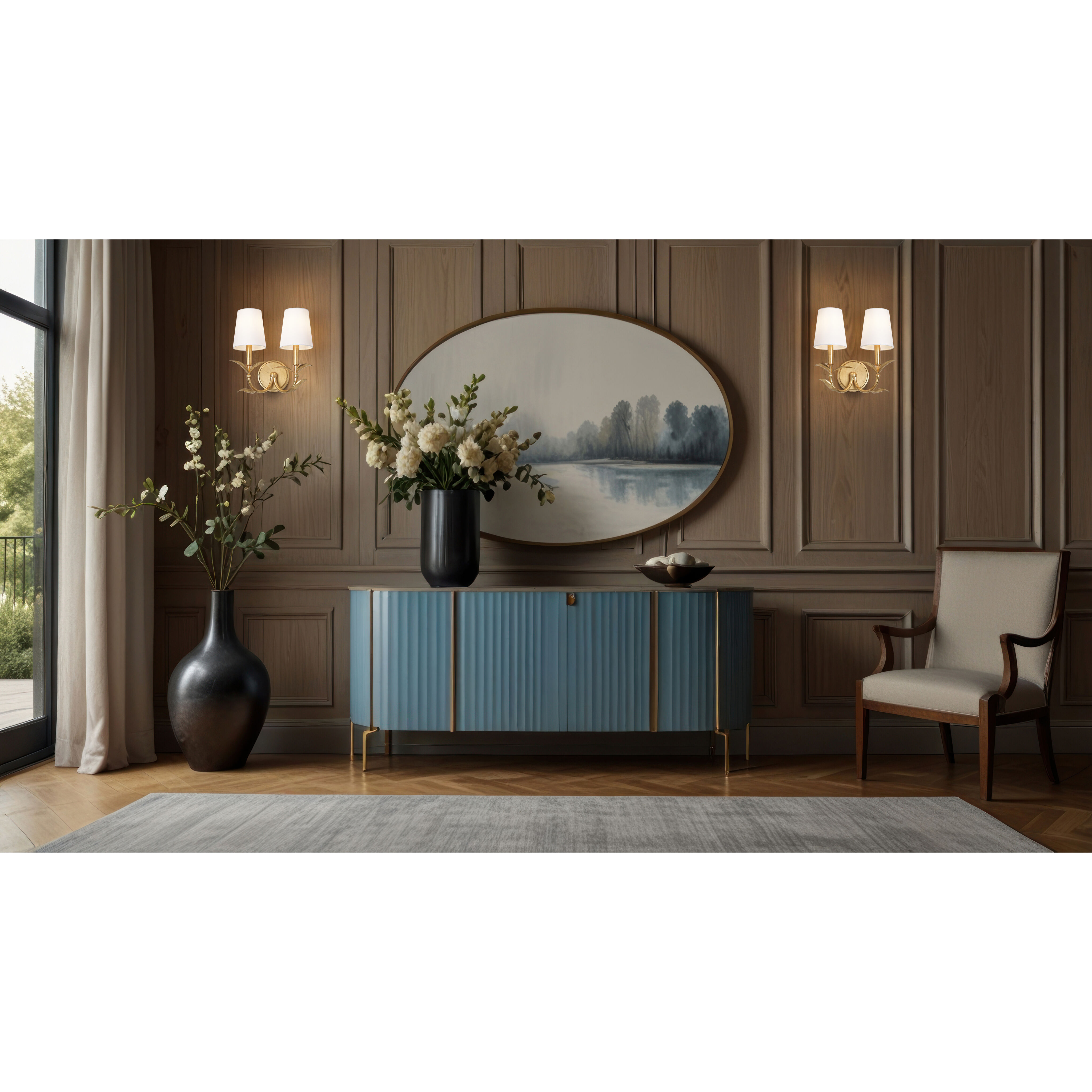 Aslin Wall Sconce Wall Light in Gold Leaf