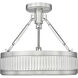 Quinn LED 15 inch Satin Nickel Semi Flush Mount Ceiling Light