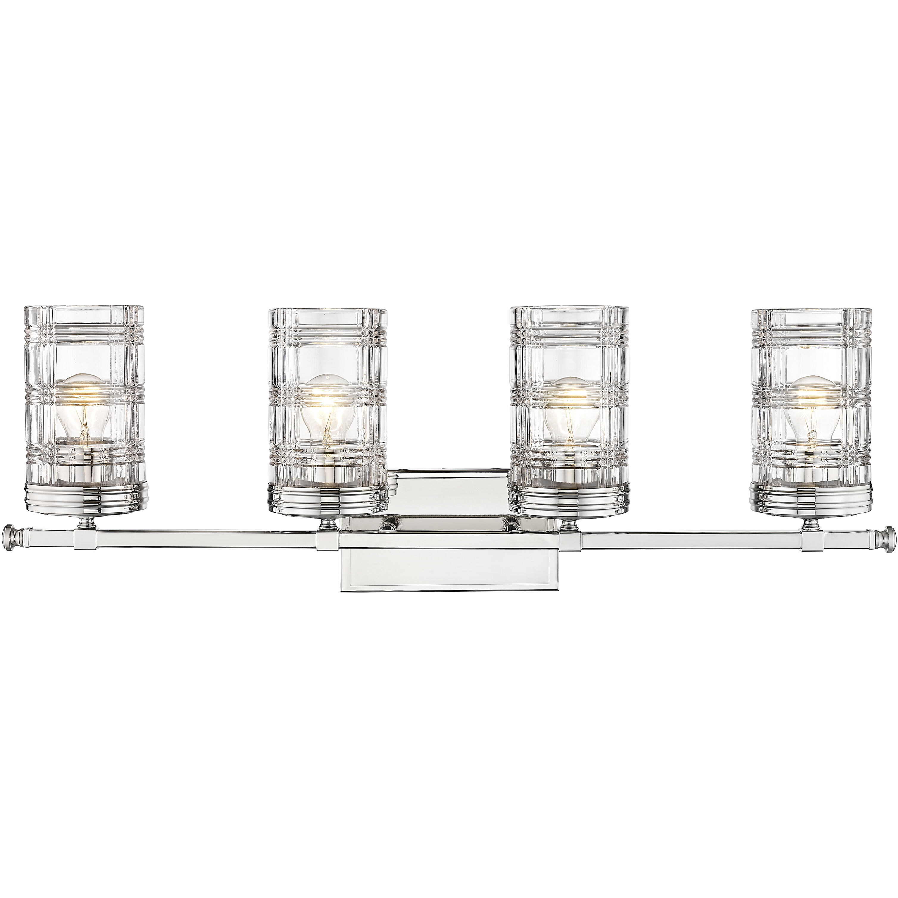 Archer 4 Light 32.75 inch Polished Nickel Vanity Wall Light