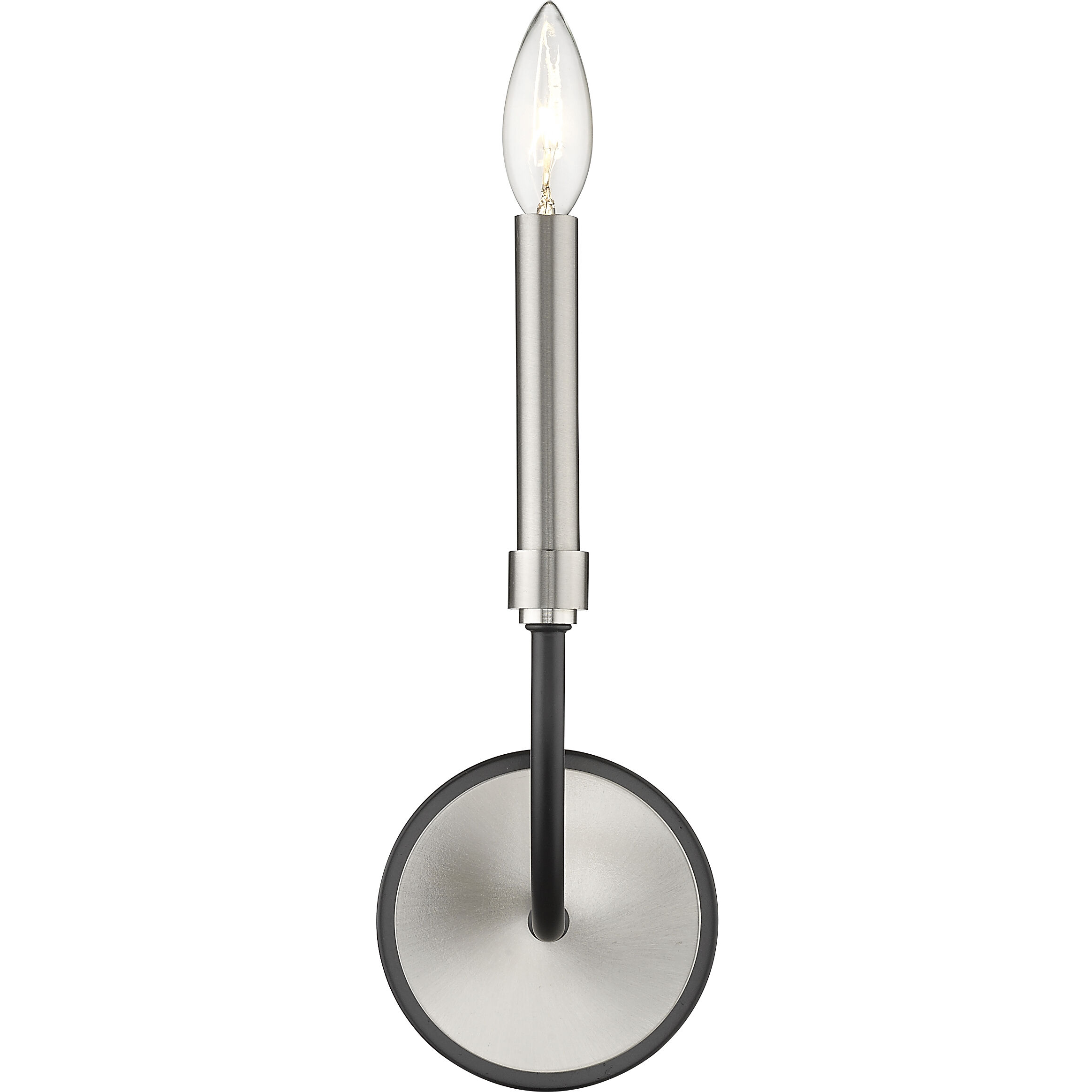 Haylie 1 Light 5.25 inch Matte Black and Brushed Nickel Wall Sconce Wall Light