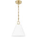 Alaric 1 Light 10 inch Modern Gold Pendant Ceiling Light