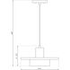 Ludo LED 12 inch Matte Black and Modern Gold Pendant Ceiling Light
