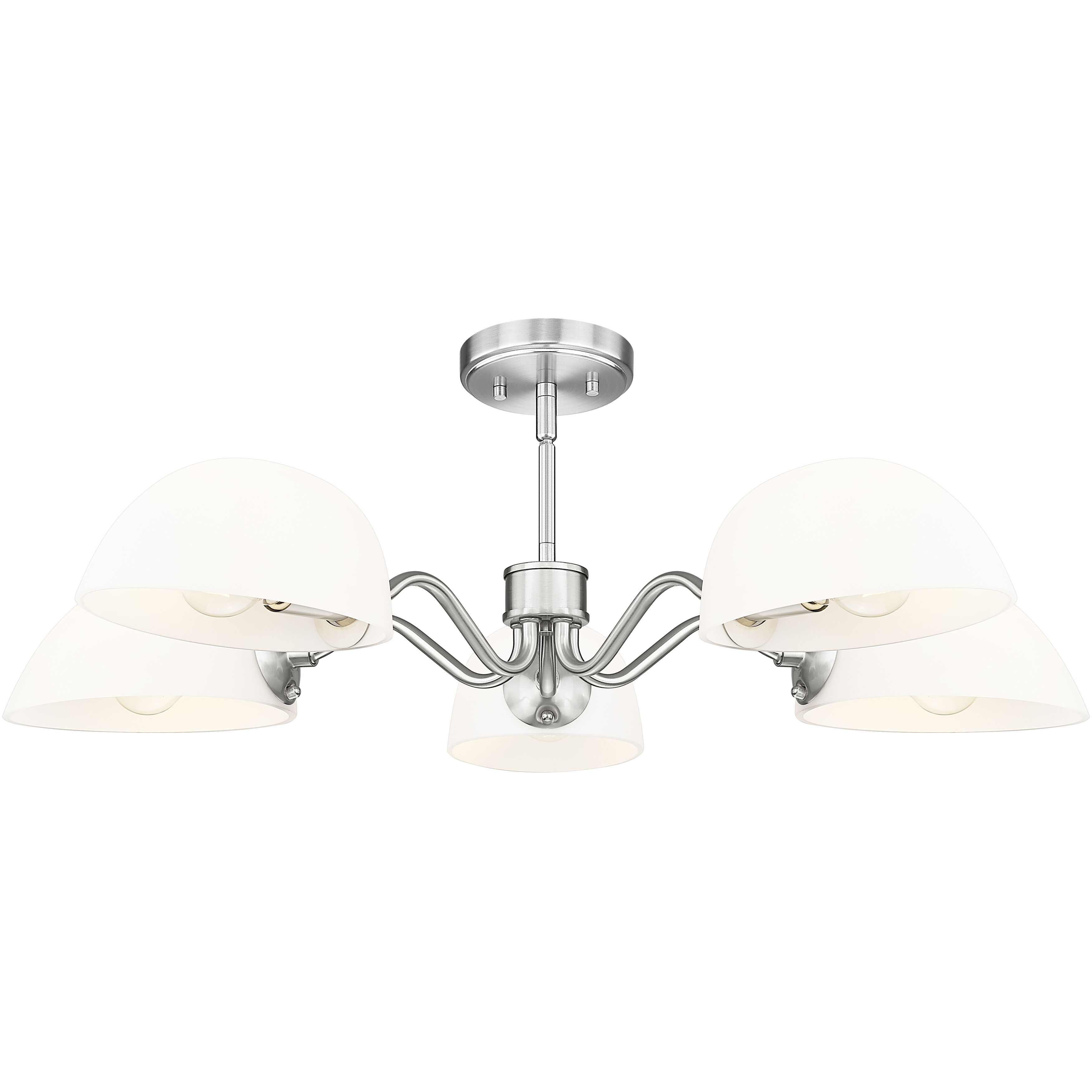 Breton 5 Light 33 inch Brushed Nickel Chandelier Ceiling Light
