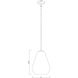 Ayra 1 Light 12 inch Matte Black Pendant Ceiling Light