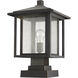 Aspen 1 Light 17.5 inch Oil Rubbed Bronze Outdoor Pier Mounted Fixture