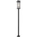 Fortis 3 Light 126.5 inch Sand Black Outdoor Post Mounted Fixture