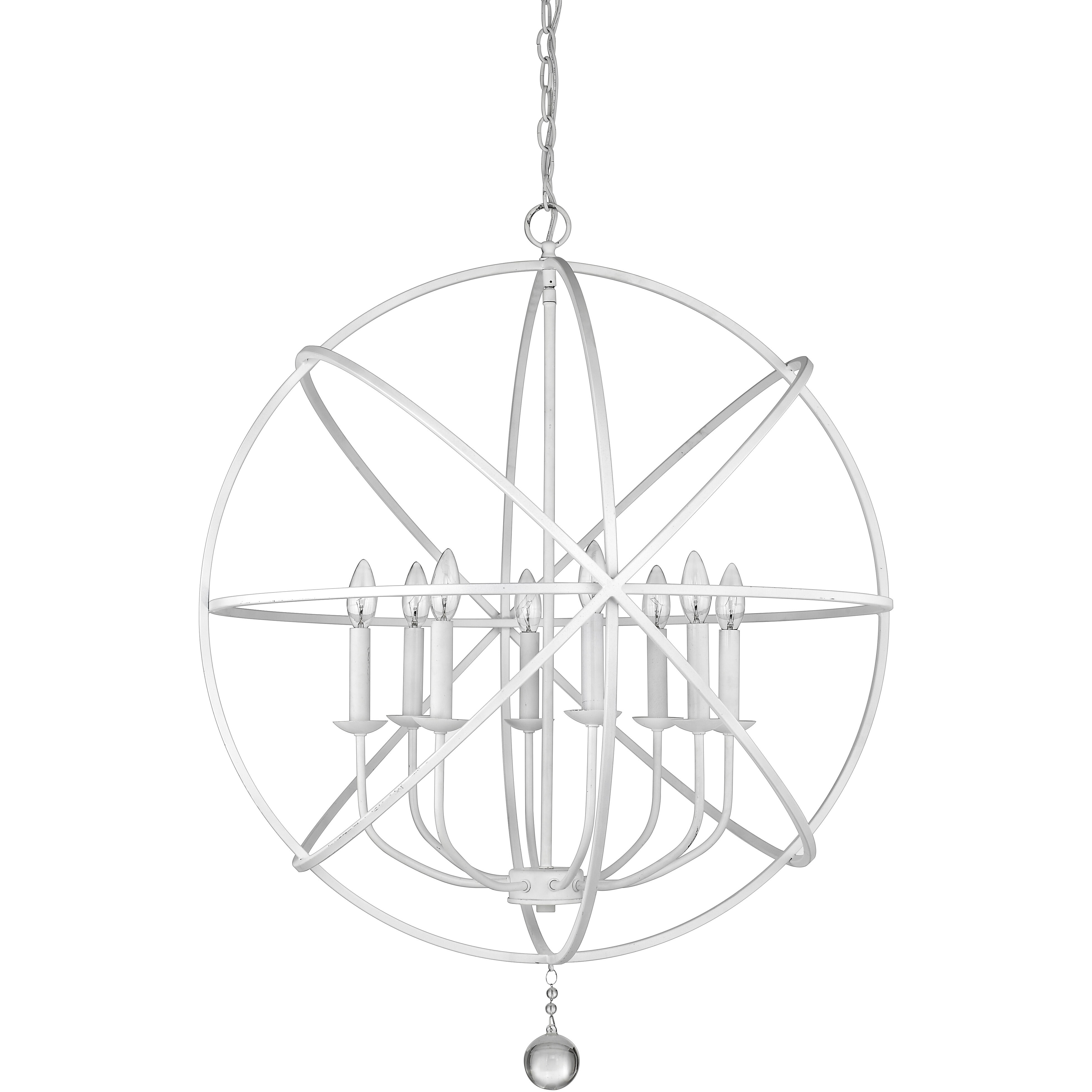 Tull 8 Light 30 inch Matte White Chandelier Ceiling Light